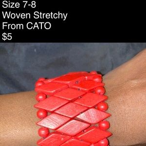 Woven widewrist Stretchy Bracelet